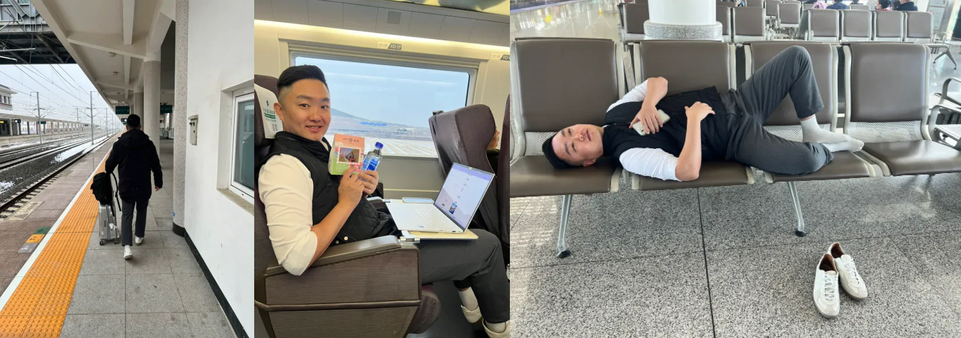 Traveling to a supplier by high speed rail in northern China during a sourcing trip